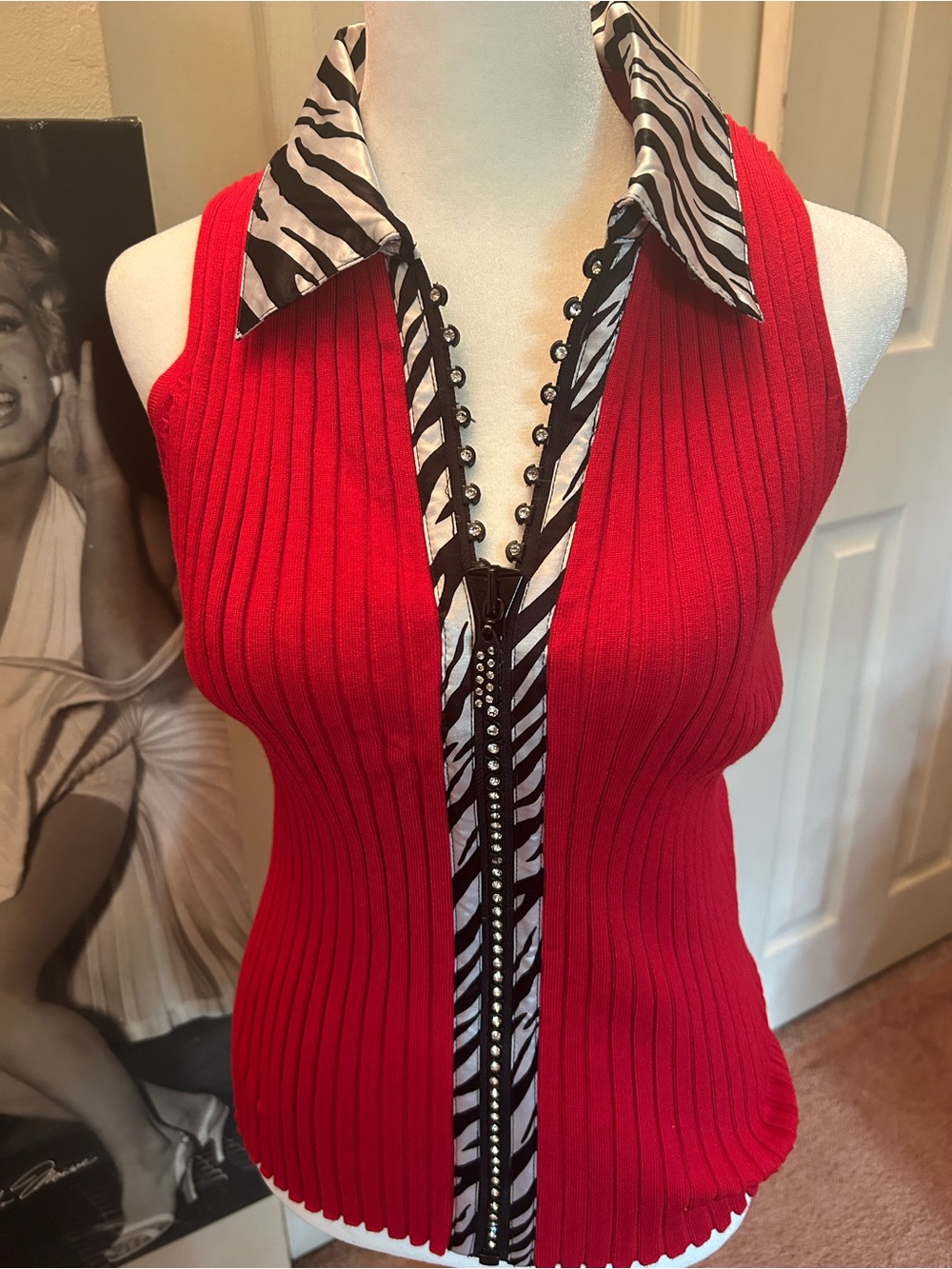 YK2 Belldini red sweater vest L